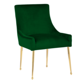 Eetkamerstoel Parma Moulins Donkergroen Velvet Goud