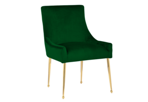 Eetkamerstoel Parma Moulins Donkergroen Velvet Goud