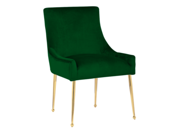 Eetkamerstoel Parma Moulins Donkergroen Velvet Goud