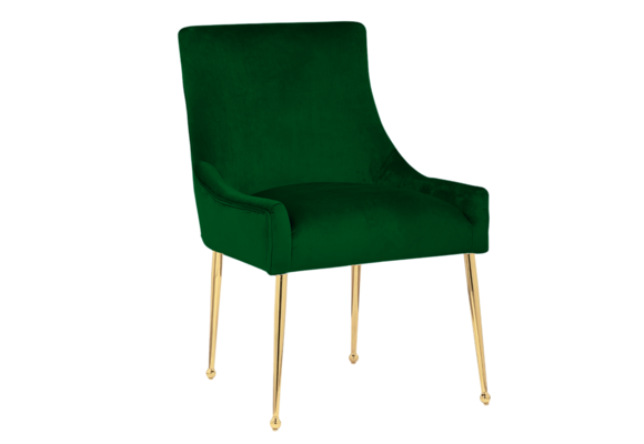 Eetkamerstoel Parma Moulins Donkergroen Velvet Goud