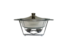 Glazen soepterrine 3.5L Zilver