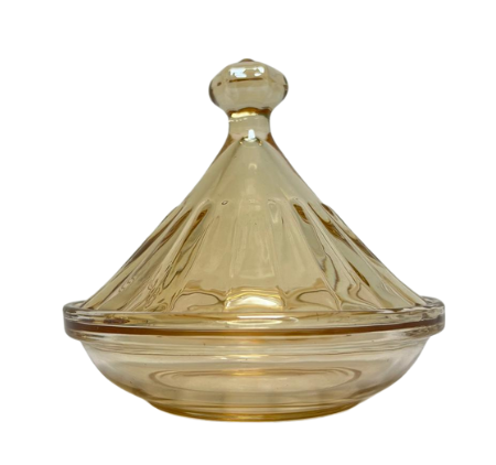 Suikerpot - Goud glas - No. 1 - 12,5 cm x 11,5 cm