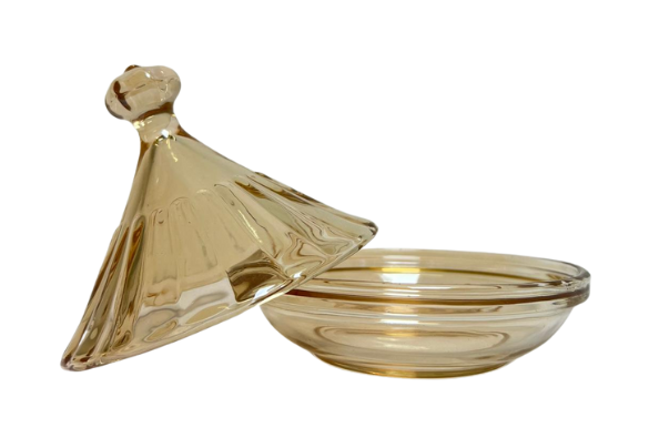 Suikerpot - Goud glas - No. 1 - 12,5 cm x 11,5 cm