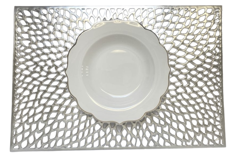 Placemat naam Zilver 30 x 45 cm