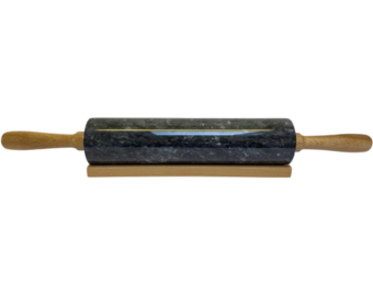 Deegroller - Marmer - Zwart - 25 cm