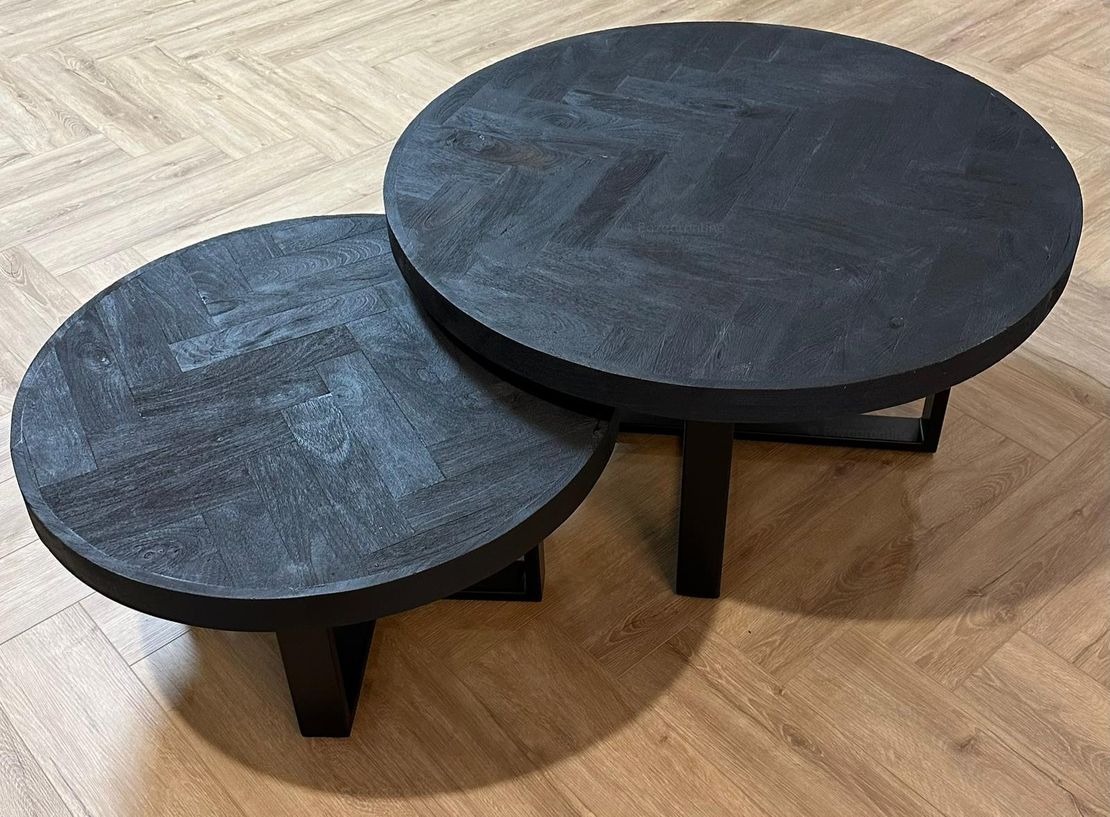 Salontafel Crox - Black Bonito - set van 2