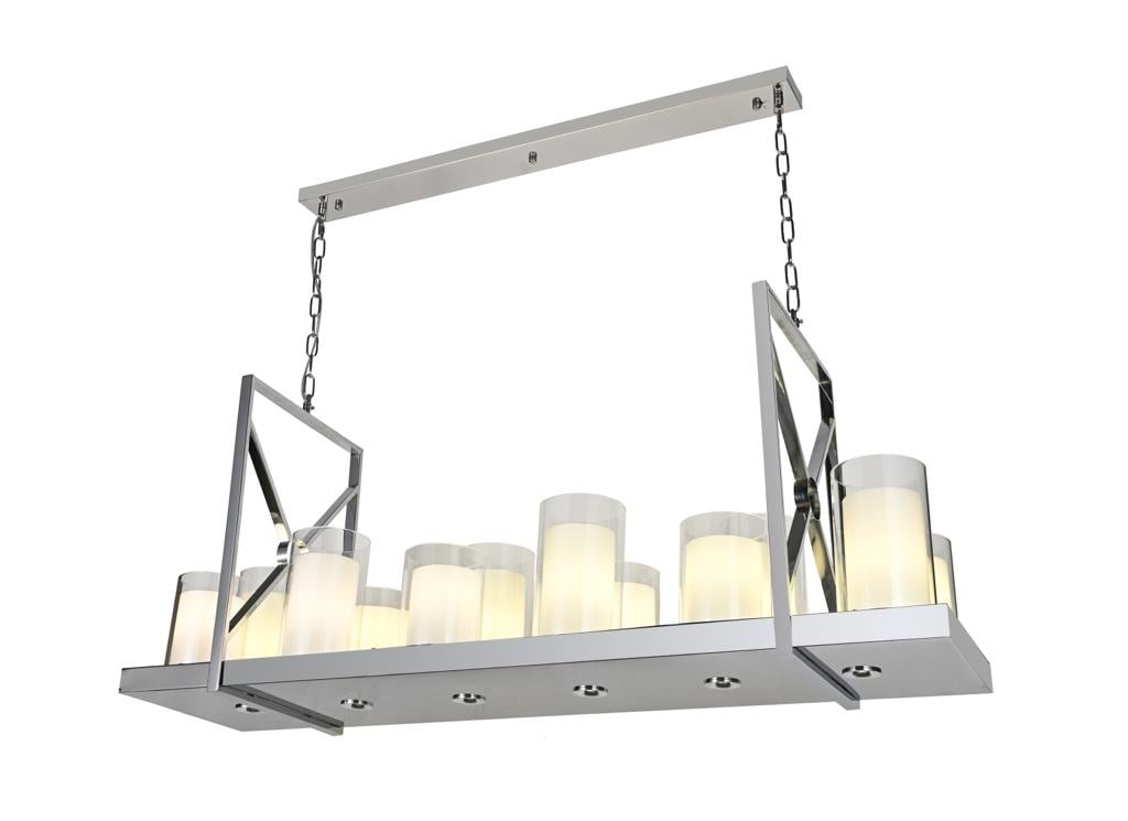 Hanglamp Dominique - Zilver - 120 x 30 cm