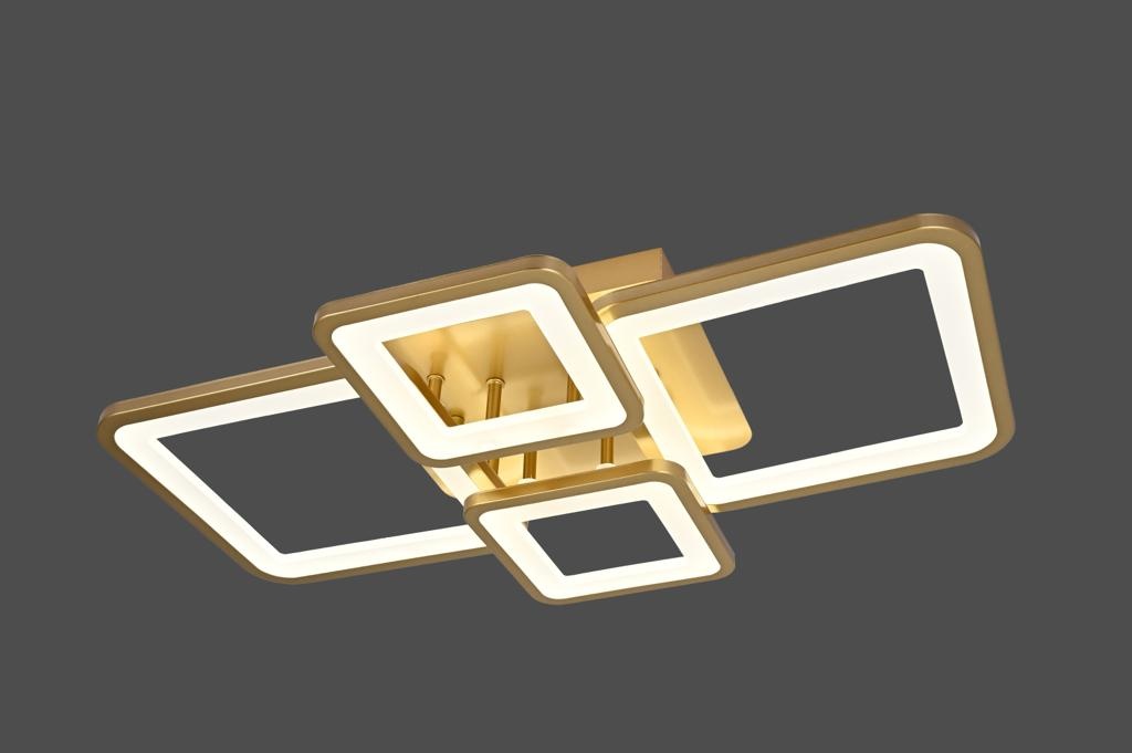 Hanglamp Barcelona - Square - Goud/Wit - 4 lichts