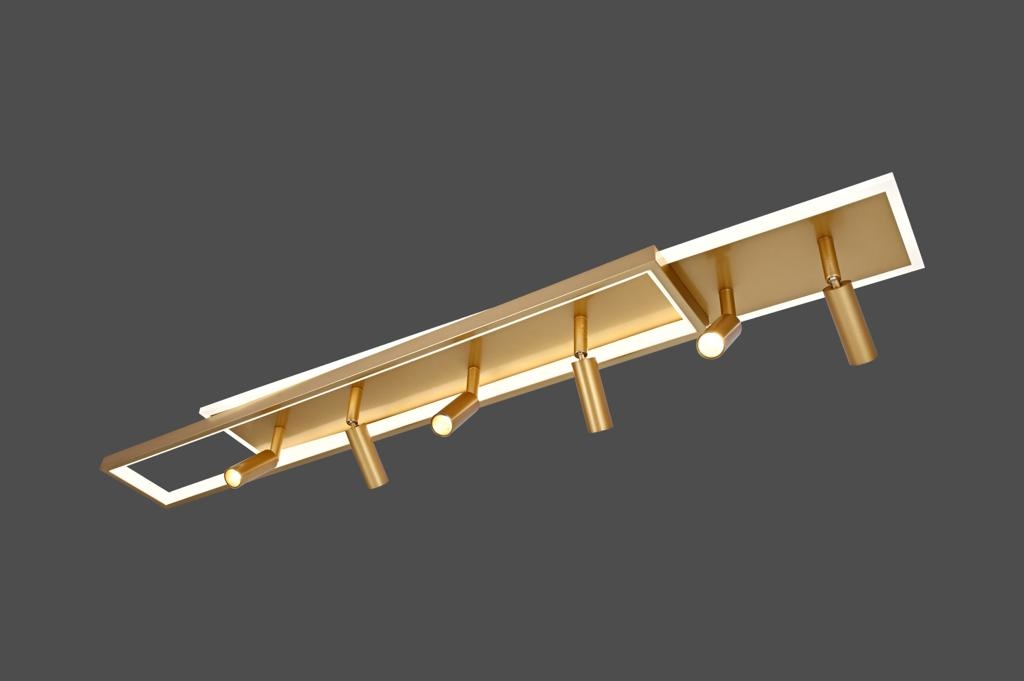 Hanglamp Barcelona - Rectangular - Goud/Wit - 4 lichts