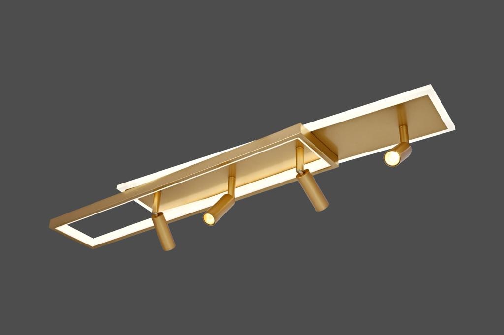 Hanglamp Barcelona - Rectangular - Goud/Wit - 6 lichts