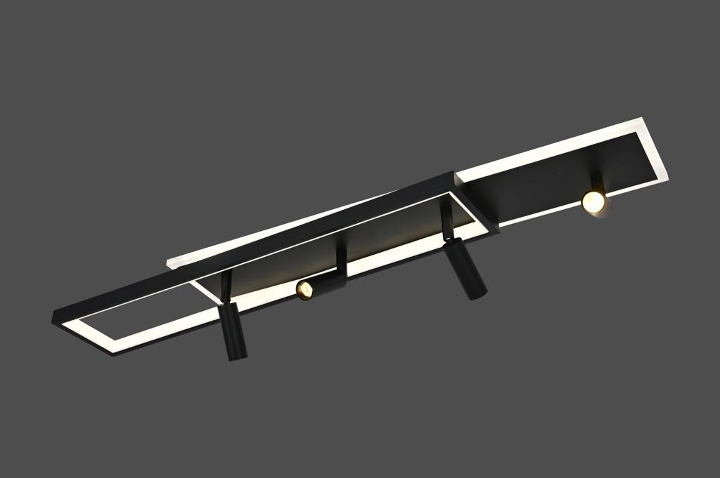 Hanglamp Barcelona - Rectangular - Zwart/Wit - 4 lichts