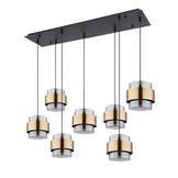 Hanglamp - Madrid - 7 lichts - Smoke Glass