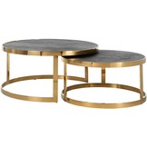 Salontafel Doblo Black Bonito set van 2 - Goud