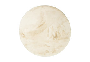 Fluffy zacht Vloerkleed Créme - Rond