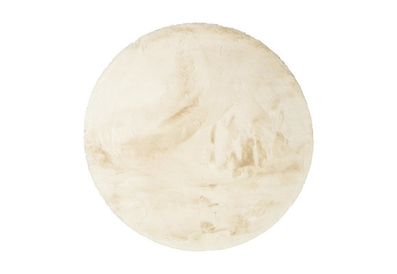 Fluffy zacht Vloerkleed Créme - Rond