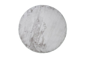 Fluffy zacht Vloerkleed Lichtgrijs - Rond