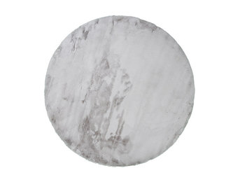 Fluffy zacht Vloerkleed Lichtgrijs - Rond