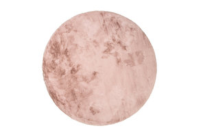 Fluffy zacht Vloerkleed Roze - Rond