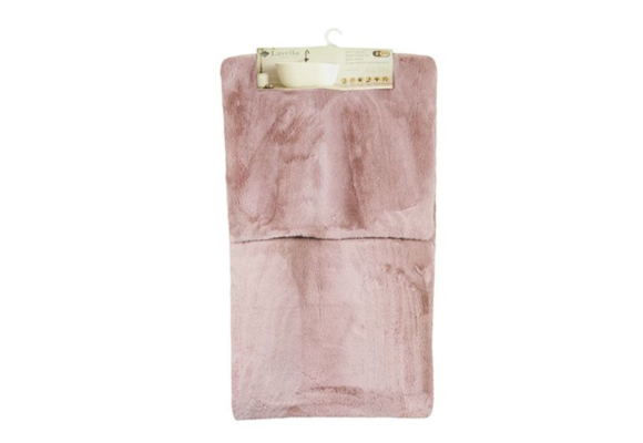 Fluffy - Zacht - Badmat Set - Roze - 2-Delig