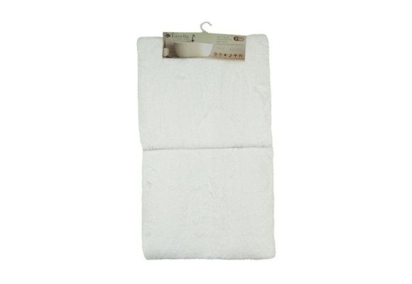 Fluffy - Zacht - Badmat Set - Wit - 2-Delig
