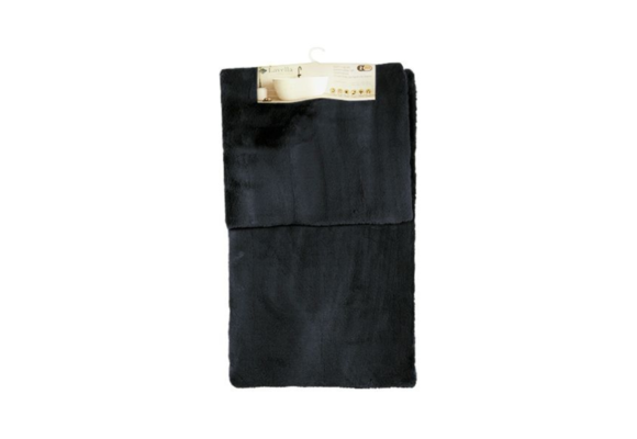 Fluffy - Zacht - Badmat Set - Zwart - 2-Delig