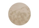 Fluffy zacht Vloerkleed Beige - Rond