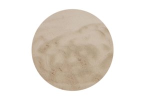 Fluffy zacht Vloerkleed Beige - Rond