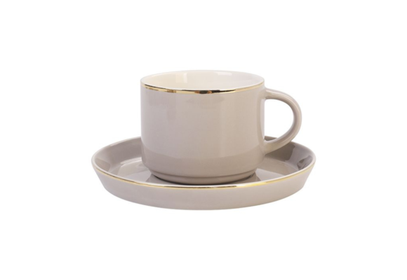 Bricard - Lunel - Koffieset - Taupe / Goud
