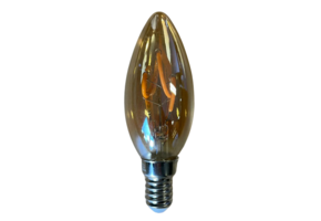 LED Lamp Edison Candle Amberglas 3W E14