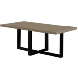 Eettafel Osaka - Kruispoot - Champagne hoogglans