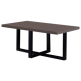 Eettafel Osaka - Kruispoot - Taupe hoogglans