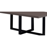 Eettafel Osaka - Kruispoot - Taupe hoogglans