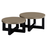 Salontafel Osaka - Set van 2 Rond - Champagne