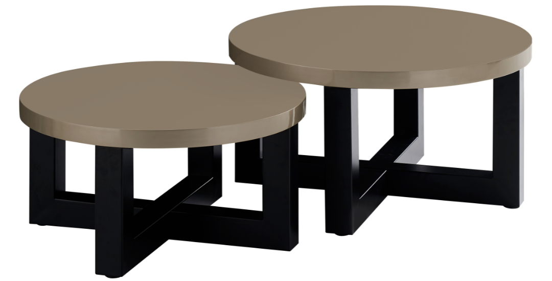 Salontafel Osaka - Set van 2 Rond - Champagne