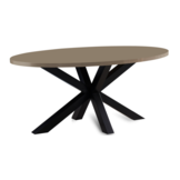 Eettafel Kioto - Ovaal - Champagne hoogglans