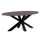 Eettafel Kioto - Ovaal - Grijs Metallic hoogglans