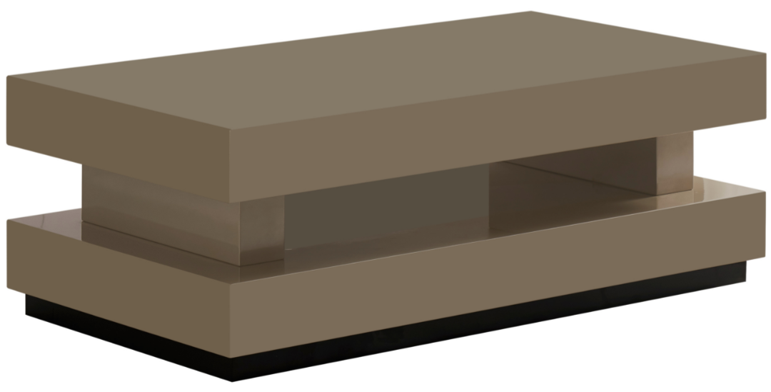 Salontafel Blox - Hamburger - Champagne - Hoogglans - Rechthoekig