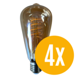 4 x Bundel LED Lamp Peer E27 dimbaar