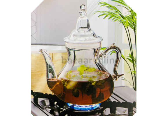 Theepot glas 1.1 liter - hittebestendig