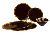 Bricard Dole Serviesset set 25-delig Zwart/Goud