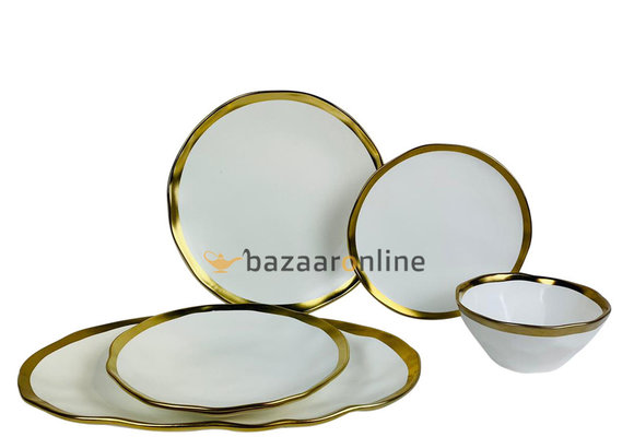 Bricard Dole Serviesset set 25-delig Wit/Goud