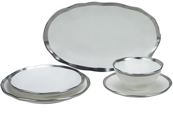 Bricard Dole Serviesset set 25-delig Wit/Zilver