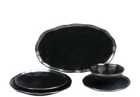 Bricard Dole Serviesset set 25-delig Zwart/Zilver