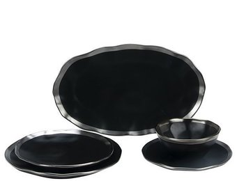 Bricard Dole Serviesset set 25-delig Zwart/Zilver