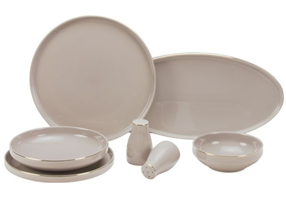 Bricard Lunel Serviesset 27-delig Taupe/Goud