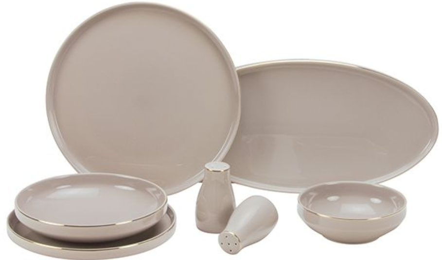 Bricard Lunel Serviesset 27-delig Taupe/Goud