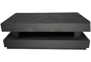 Black Bonito - Hamburger salontafel - visgraat look