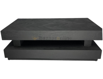 Black Bonito - Hamburger salontafel - visgraat look