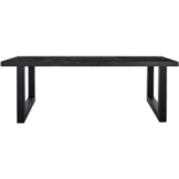 Eettafel U-poot Black Bonito - visgraat look - Zwarte U Poot