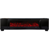 TV-Meubel Blocci Spiegel Zwart met ingebouwde sfeerhaard